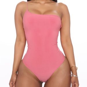 NEW!! Pink one shoulder bodysuit